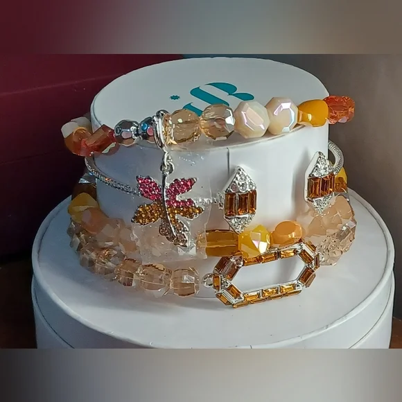 "A Sparkling Fall Day" Bracelet Stack by Bomb Party - Picture 4 of 6